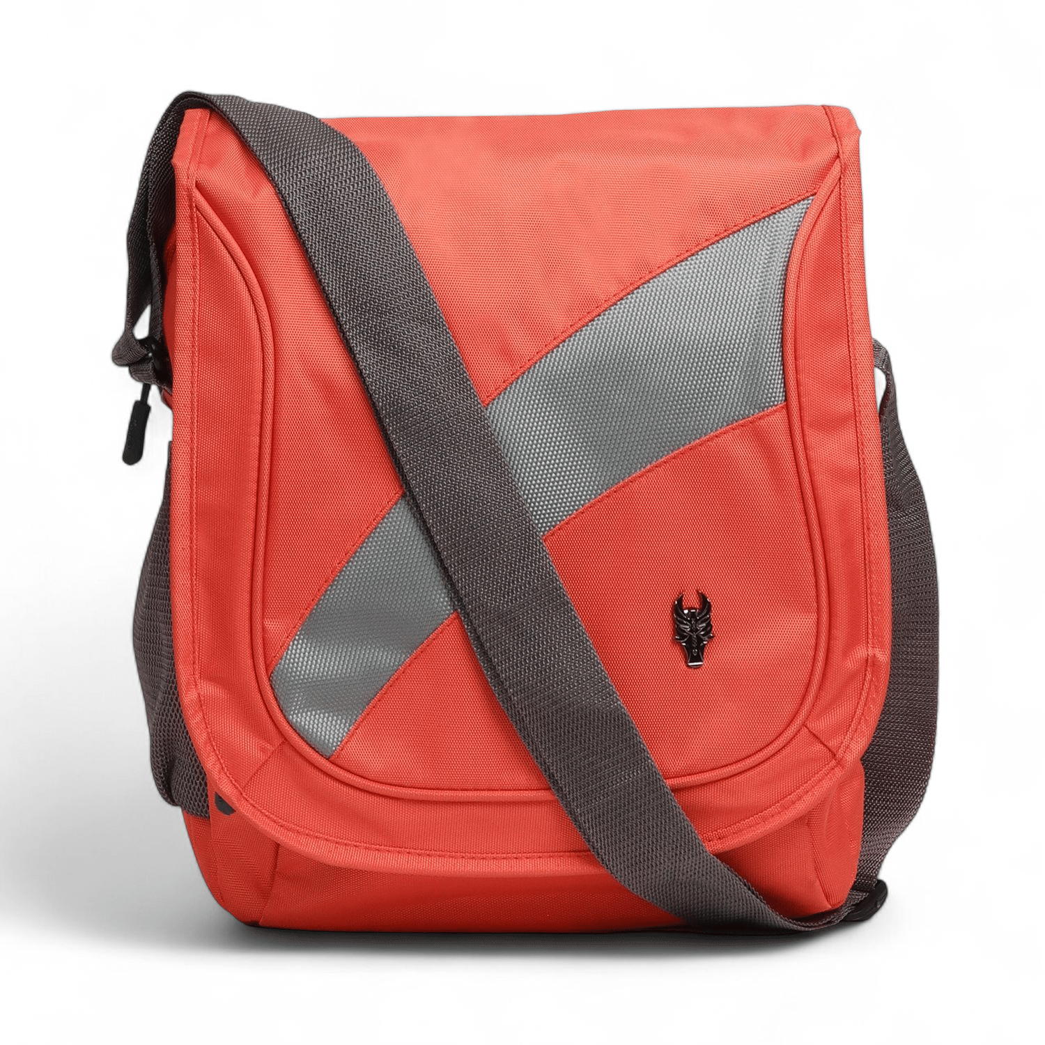     			krishiv Orange Colorblocked Messenger Bag