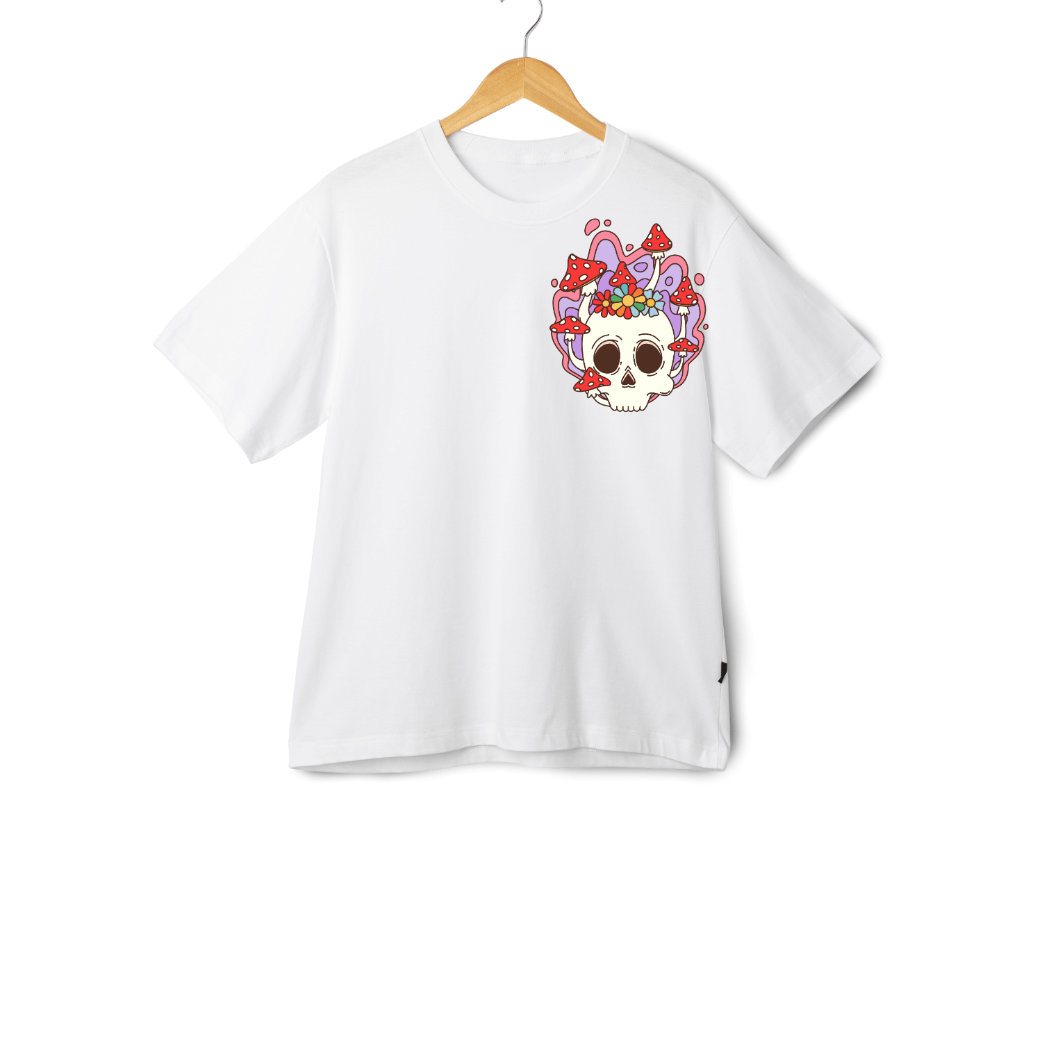     			maddock corp Women Polyester Printed Regular Fit Round Neck T-Shirt ( White )