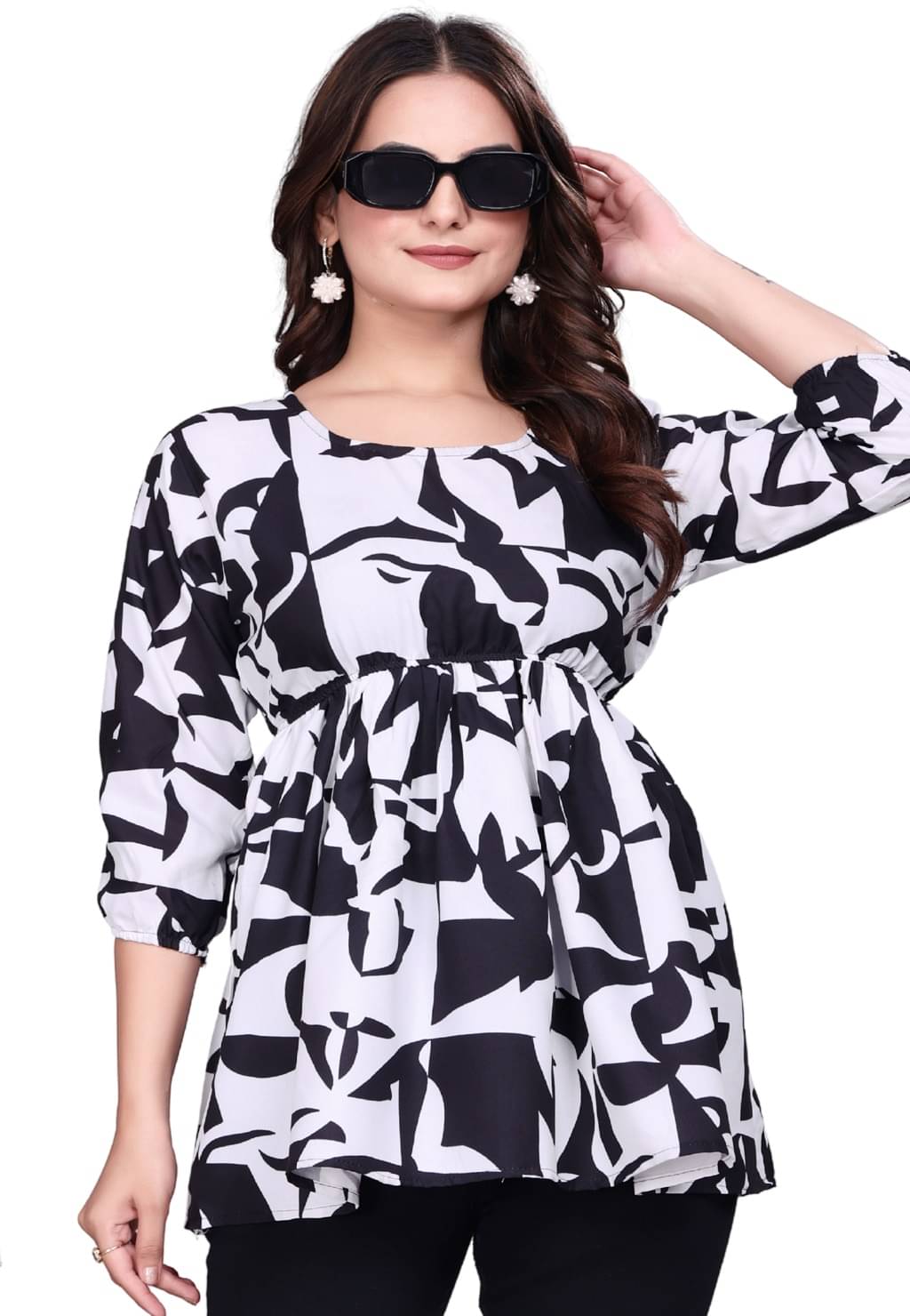 shitdhey Women's Rayon Regular Top ( Black )     			shitdhey Women's Rayon Regular Top ( Black )