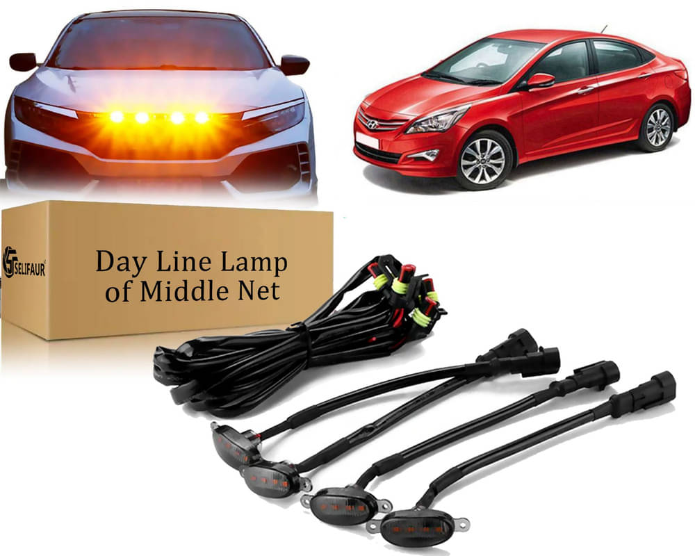     			4x4 Daytime Running Light Led Car Grill Raptor Style Emergency Warning Off-Roading Light For Verna Fluidic 4S