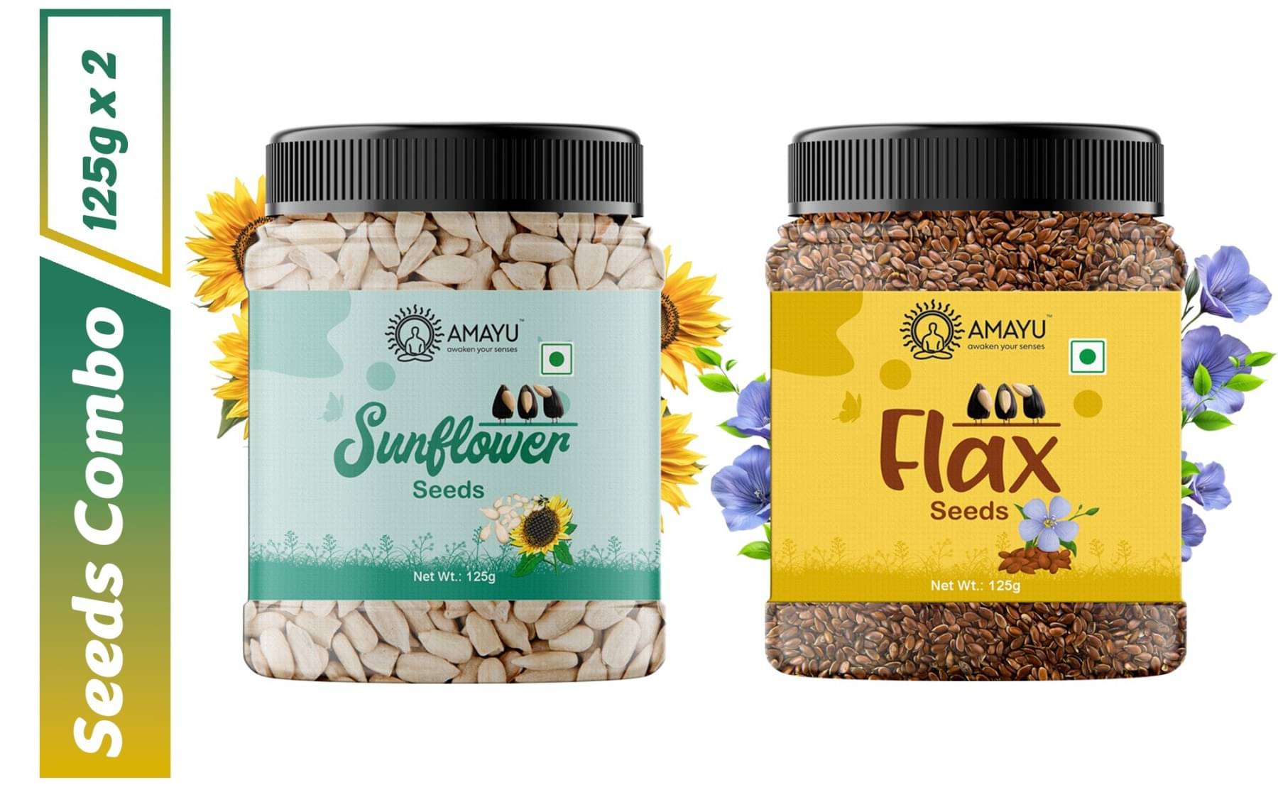     			AMAYU Flax Seeds ( Pack of 2 )