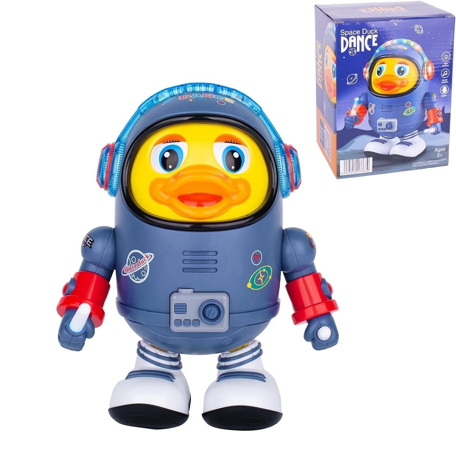    			Baby Dancing Robot Duck Astronaut Toy Musical Interactive Toy Electric Toys with Lights and Sounds with Space Designed for Infants, Babies., Toy for Kids (Multicolor)