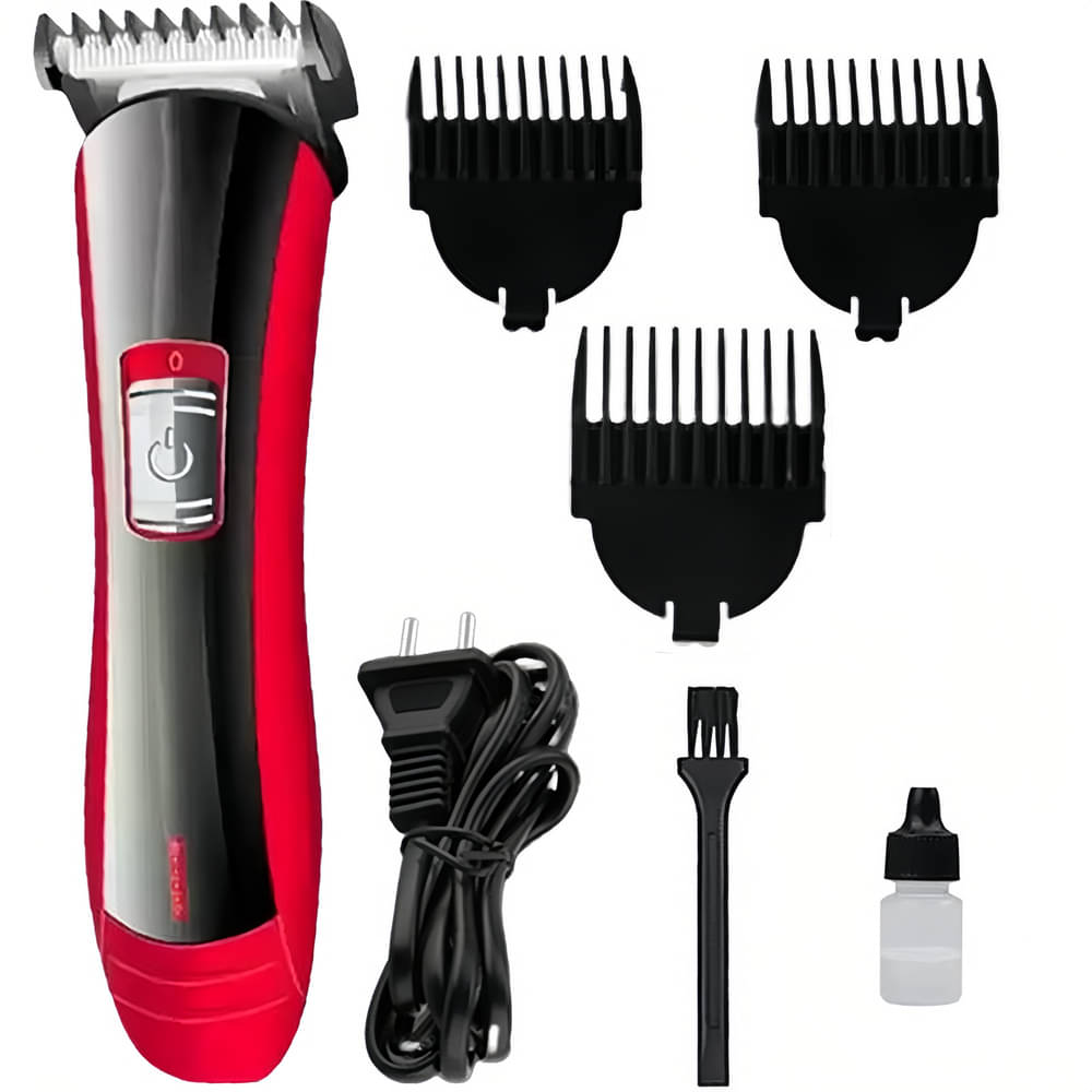     			CRS trimmer Red Cordless Beard Trimmer With 45 minutes Runtime