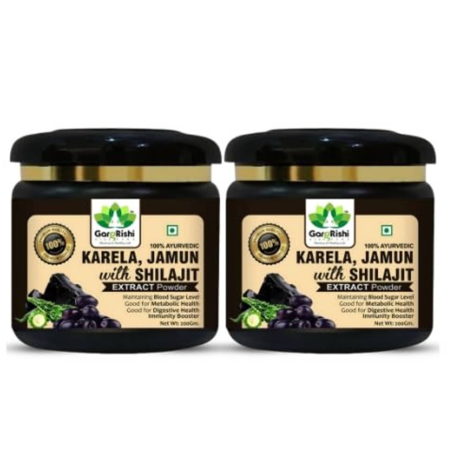 GargRishi Karela Jamun with Shilajit Powder 400gram GargRishi Karela Jamun with Shilajit Powder 400gram