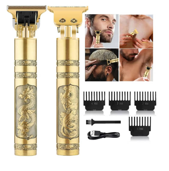 Gatih Hair Trimmer Gold Cordless Beard Trimmer With 120 minutes Runtime
