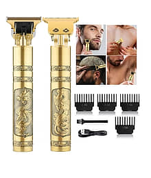 Gatih Hair Trimmer Gold Cordless Beard Trimmer With 120 minutes Runtime
