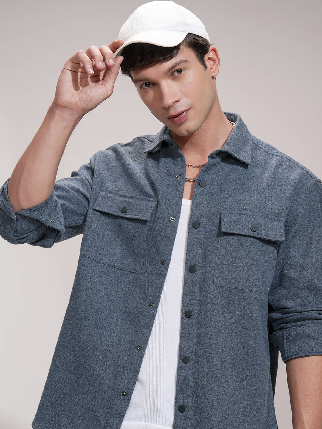 Highlander 100% Cotton Relaxed Fit Self Design Full Sleeves Men's Casual Shirt - Blue ( Pack of 1 ) Highlander 100% Cotton Relaxed Fit Self Design Full Sleeves Men's Casual Shirt - Blue ( Pack of 1 )