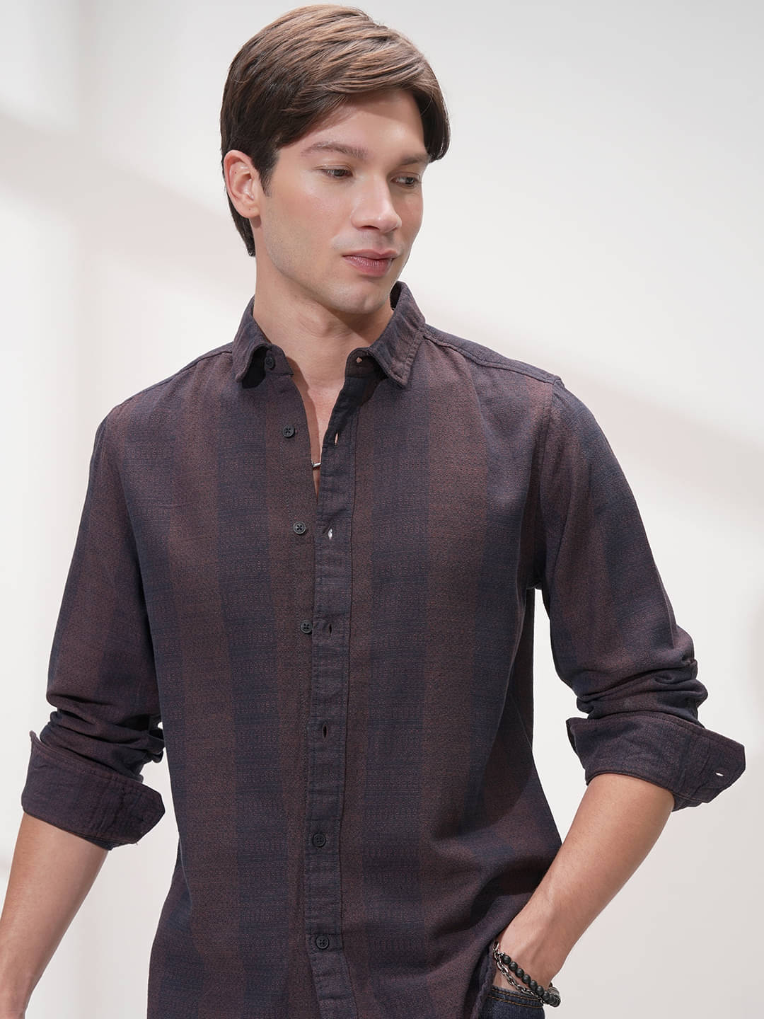 Highlander 100% Cotton Slim Fit Self Design Full Sleeves Men's Casual Shirt - Multicolor ( Pack of 1 ) Highlander 100% Cotton Slim Fit Self Design Full Sleeves Men's Casual Shirt - Multicolor ( Pack of 1 )