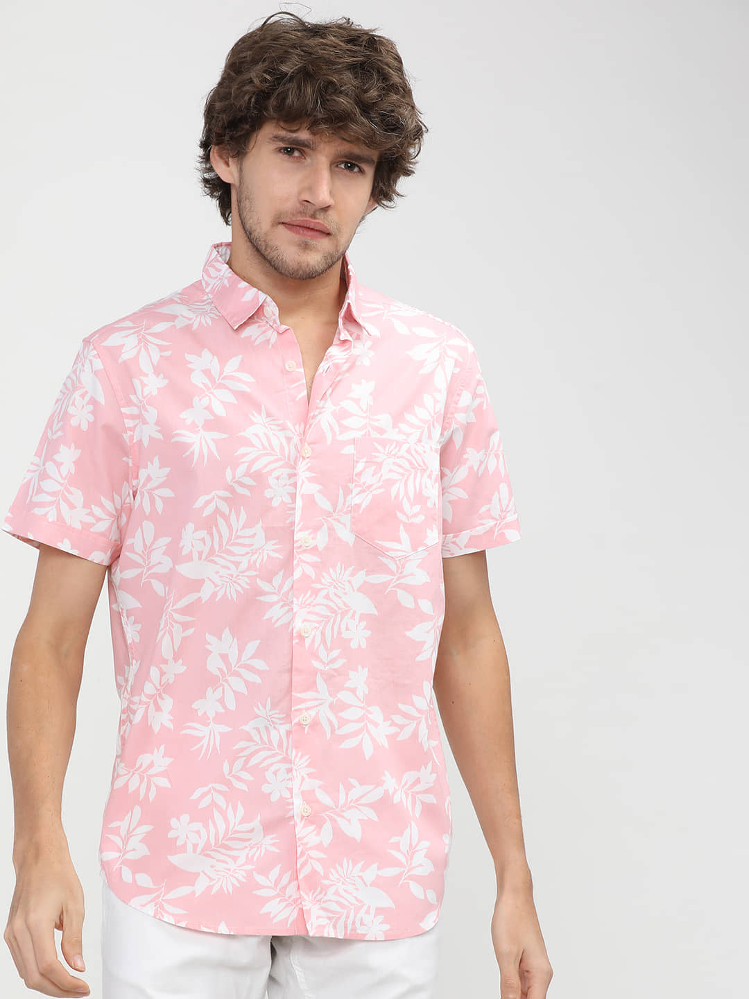 Highlander 100% Cotton Slim Fit Printed Half Sleeves Men's Casual Shirt - Multicolor ( Pack of 1 )
