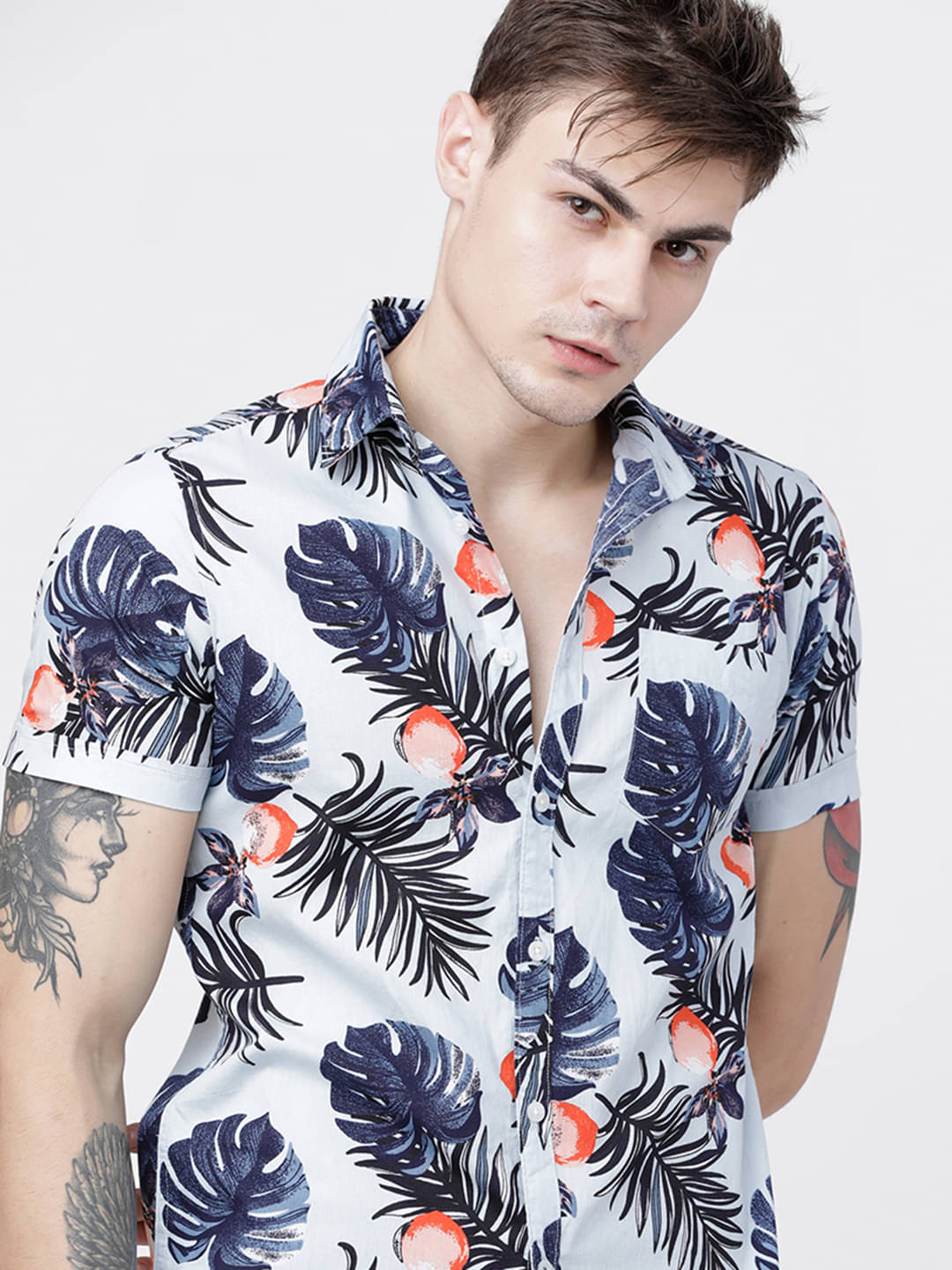 Highlander 100% Cotton Slim Fit Printed Half Sleeves Men's Casual Shirt - Blue ( Pack of 1 ) Highlander 100% Cotton Slim Fit Printed Half Sleeves Men's Casual Shirt - Blue ( Pack of 1 )