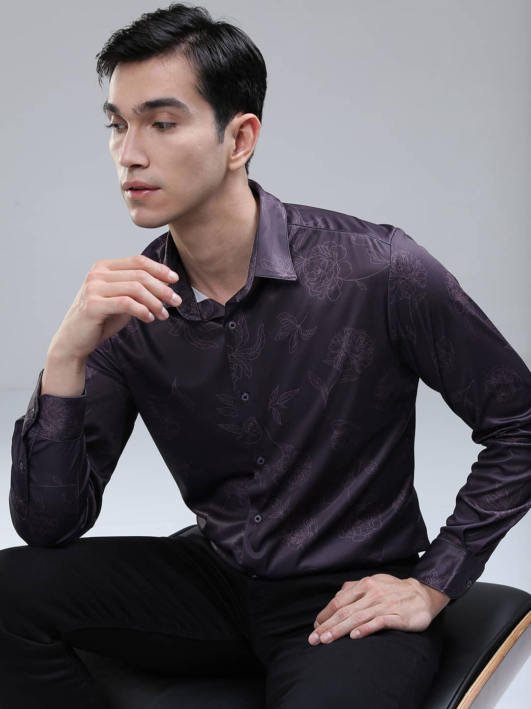     			Highlander Polyester Slim Fit Printed Full Sleeves Men's Casual Shirt - Green ( Pack of 1 )