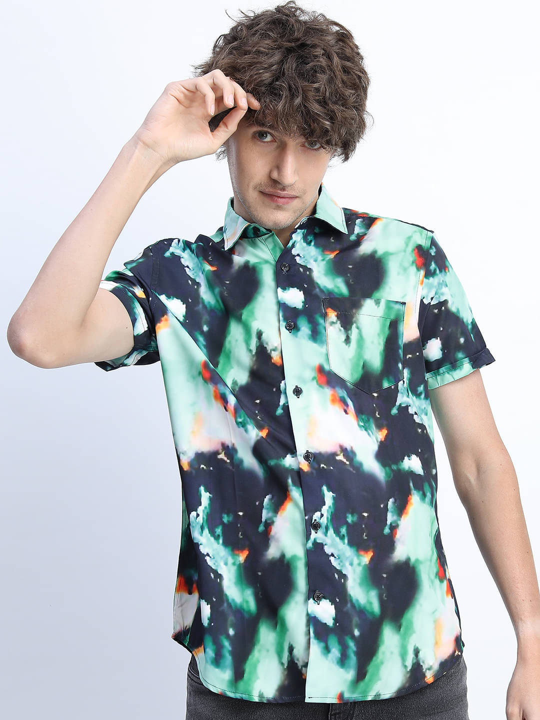 Highlander Polyester Slim Fit Printed Half Sleeves Men's Casual Shirt - Multicolor ( Pack of 1 ) Highlander Polyester Slim Fit Printed Half Sleeves Men's Casual Shirt - Multicolor ( Pack of 1 )