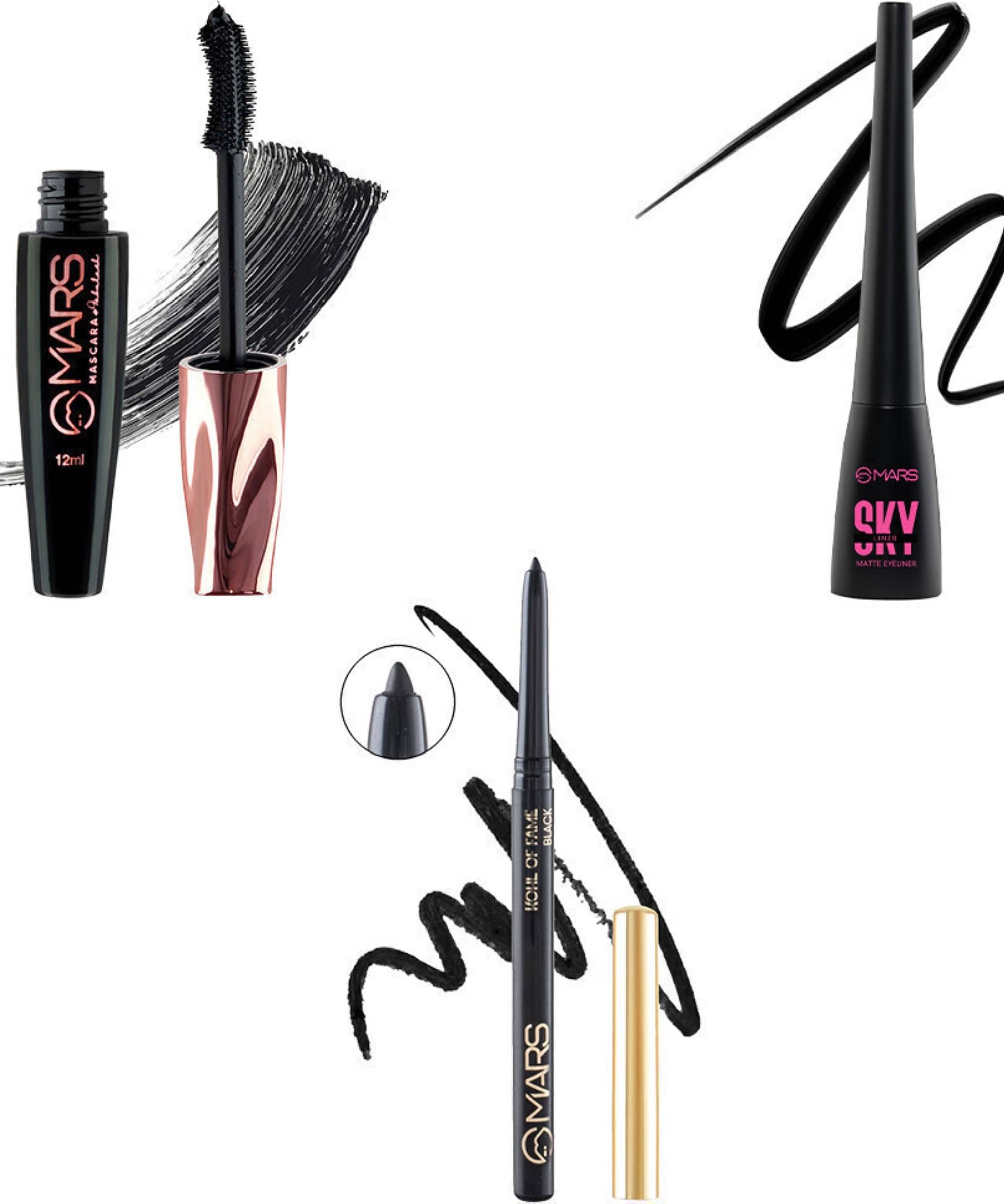     			MARS Fabulash Mascara, Eyeliner and Kajal 16.85 ml (BLACK)