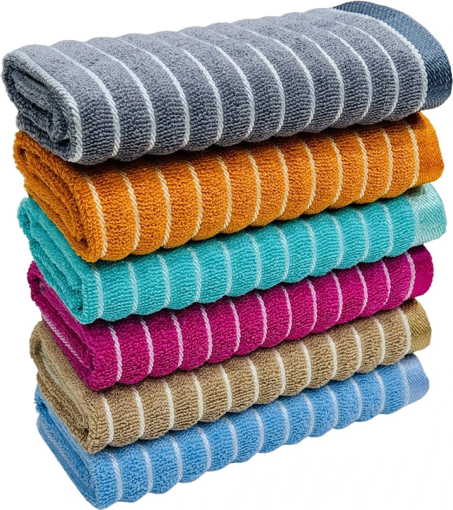 MILAP Pack of 6 Cotton 351-400 -GSM Hand Towel ( Multicolor ) - Towels | Buy online on ZillyBuy