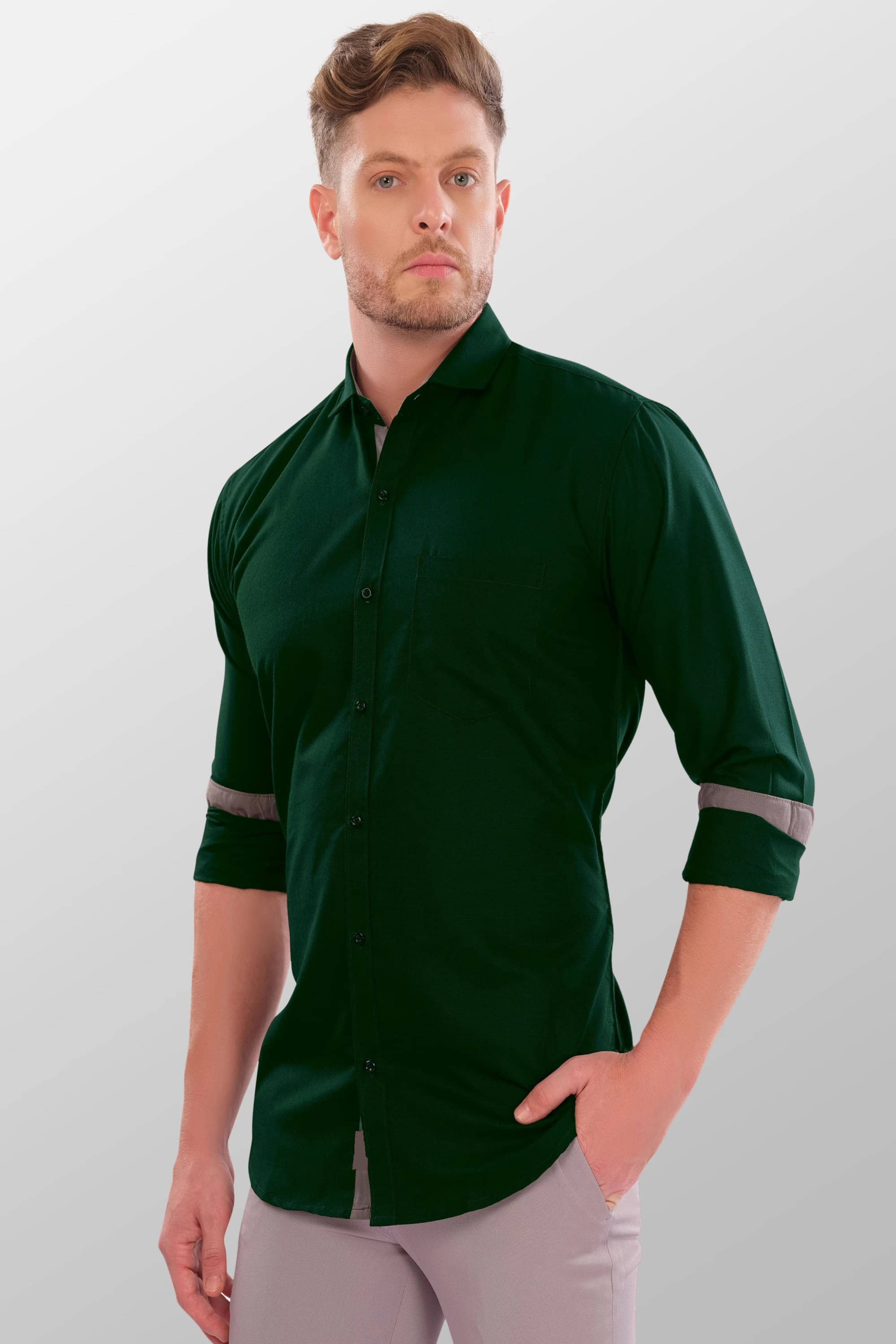SHANLIYA Cotton Blend Regular Fit Solids Full Sleeves Men's Casual Shirt - Mint Green ( Pack of 1 ) SHANLIYA Cotton Blend Regular Fit Solids Full Sleeves Men's Casual Shirt - Mint Green ( Pack of 1 )