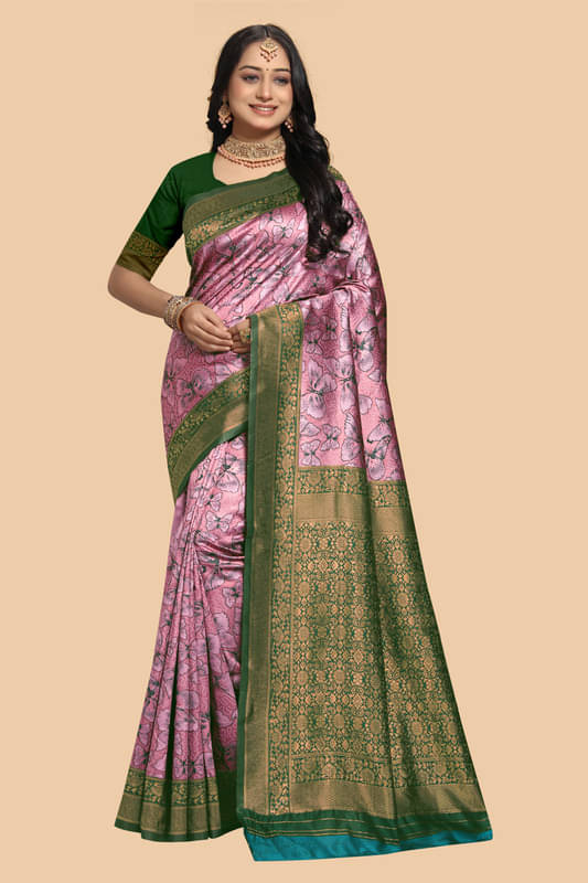 SILK SUTRA Polyester Printed Saree With Unstitched Blouse Piece ( Multicolor ) SILK SUTRA Polyester Printed Saree With Unstitched Blouse Piece ( Multicolor )