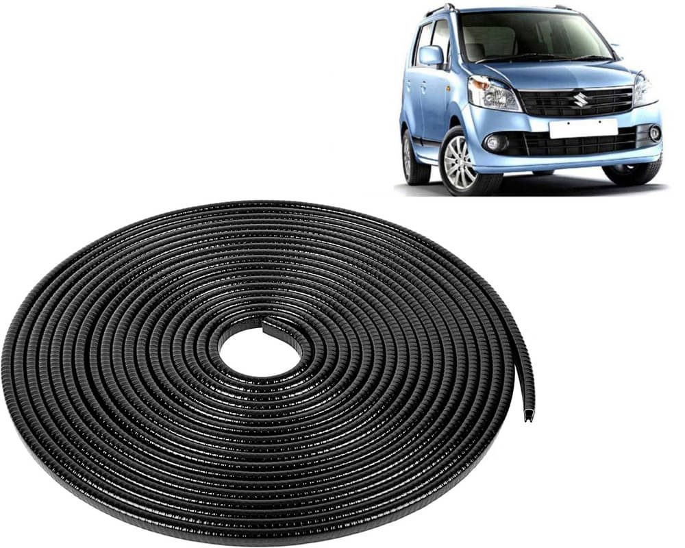 Selifaur Car Door Edge Guards U Shape Edge Trim Rubber Strip Seal Protector (16 ft/5 Mtr, Black) For WagonR 2010     			Selifaur Car Door Edge Guards U Shape Edge Trim Rubber Strip Seal Protector (16 ft/5 Mtr, Black) For WagonR 2010