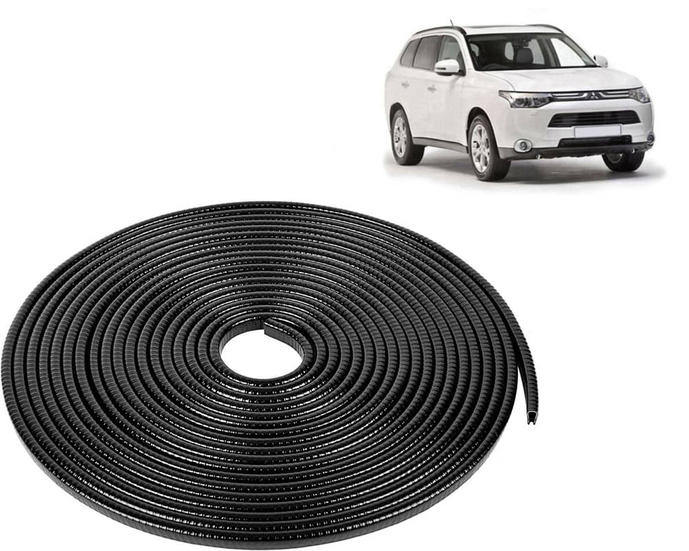     			Selifaur Car Door Edge Guards U Shape Edge Trim Rubber Strip Seal Protector (16 ft/5 Mtr, Black) For Outlander