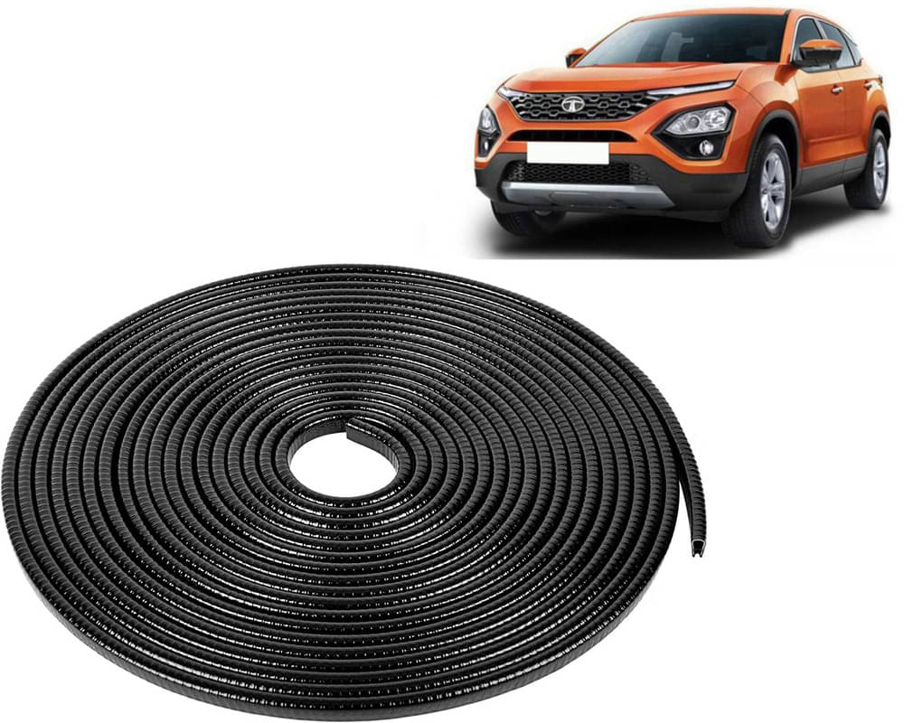     			Selifaur Car Door Edge Guards U Shape Edge Trim Rubber Strip Seal Protector (16 ft/5 Mtr, Black) For Harrier 2019