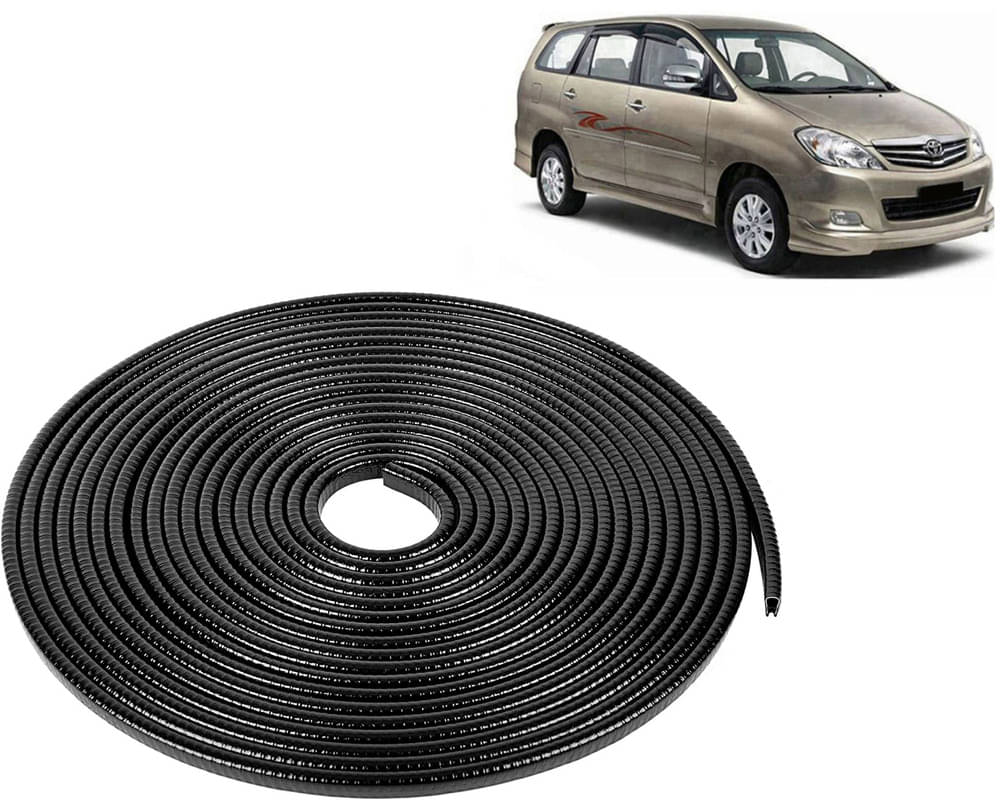 Selifaur Car Door Edge Guards U Shape Edge Trim Rubber Strip Seal Protector (16 ft/5 Mtr, Black) For Innova 2005-12     			Selifaur Car Door Edge Guards U Shape Edge Trim Rubber Strip Seal Protector (16 ft/5 Mtr, Black) For Innova 2005-12