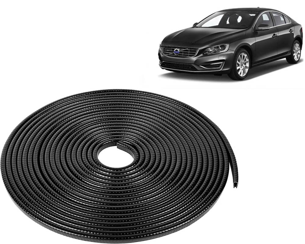     			Selifaur Car Door Edge Guards U Shape Edge Trim Rubber Strip Seal Protector (16 ft/5 Mtr, Black) For S60