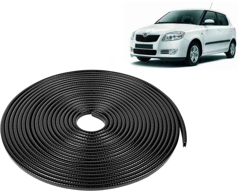     			Selifaur Car Door Edge Guards U Shape Edge Trim Rubber Strip Seal Protector (16 ft/5 Mtr, Black) For Fabia