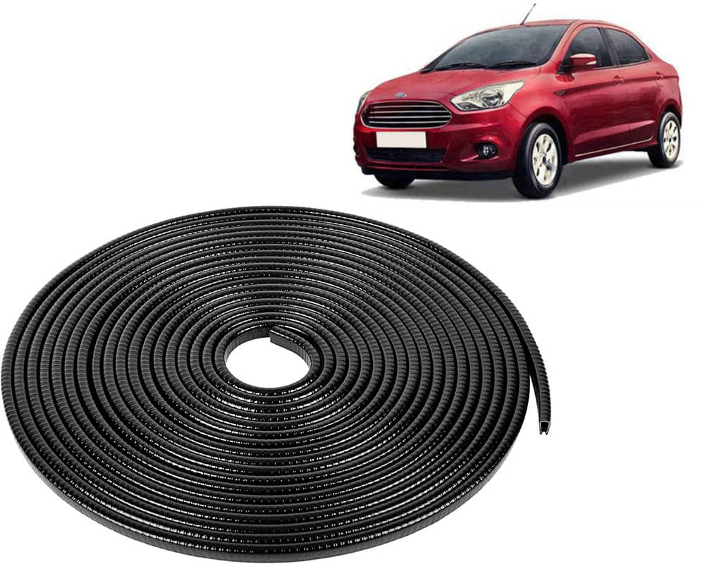     			Selifaur Car Door Edge Guards U Shape Edge Trim Rubber Strip Seal Protector (16 ft/5 Mtr, Black) For Figo Aspire