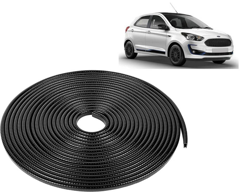 Selifaur Car Door Edge Guards U Shape Edge Trim Rubber Strip Seal Protector (16 ft/5 Mtr, Black) For Figo 2019 Selifaur Car Door Edge Guards U Shape Edge Trim Rubber Strip Seal Protector (16 ft/5 Mtr, Black) For Figo 2019
