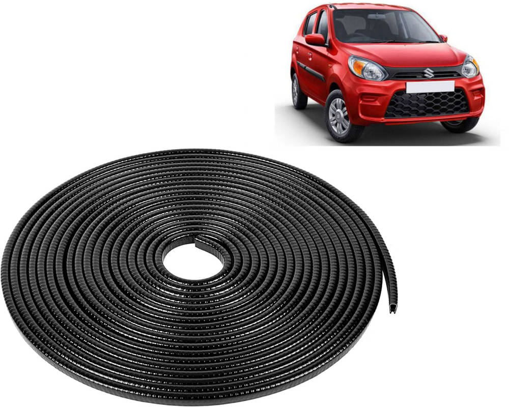 Selifaur Car Door Edge Guards U Shape Edge Trim Rubber Strip Seal Protector (16 ft/5 Mtr, Black) For Alto 800 2019 Selifaur Car Door Edge Guards U Shape Edge Trim Rubber Strip Seal Protector (16 ft/5 Mtr, Black) For Alto 800 2019