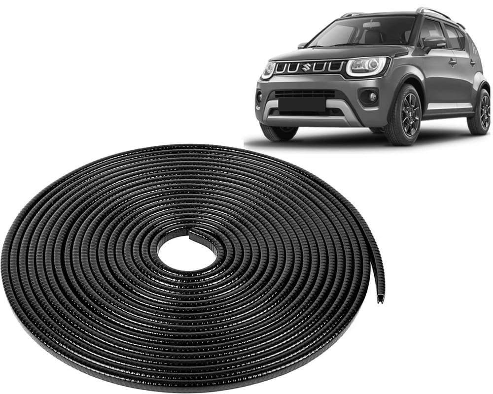 Selifaur Car Door Edge Guards U Shape Edge Trim Rubber Strip Seal Protector (16 ft/5 Mtr, Black) For Ignis 2020 Selifaur Car Door Edge Guards U Shape Edge Trim Rubber Strip Seal Protector (16 ft/5 Mtr, Black) For Ignis 2020
