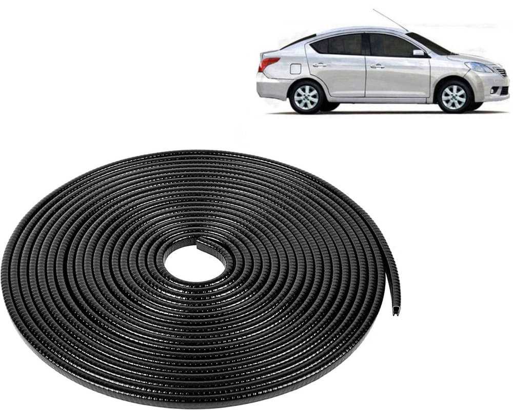     			Selifaur Car Door Edge Guards U Shape Edge Trim Rubber Strip Seal Protector (16 ft/5 Mtr, Black) For Sunny