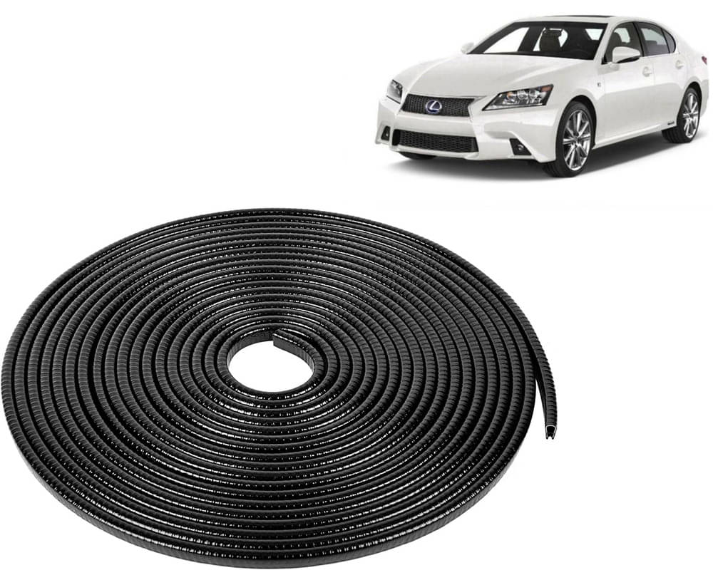     			Selifaur Car Door Edge Guards U Shape Edge Trim Rubber Strip Seal Protector (16 ft/5 Mtr, Black) For GS 350
