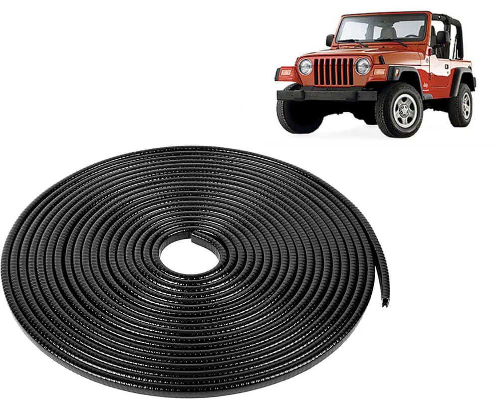 Selifaur Car Door Edge Guards U Shape Edge Trim Rubber Strip Seal Protector (16 ft/5 Mtr, Black) For Jeep Selifaur Car Door Edge Guards U Shape Edge Trim Rubber Strip Seal Protector (16 ft/5 Mtr, Black) For Jeep