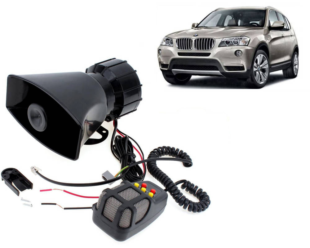 7 Tone Siren Horn Hooter with Mic For All Cars, Trucks, Mini Trucks, Vans, Bikes-Loud Siren With 7 Different Great Sounds For X3 7 Tone Siren Horn Hooter with Mic For All Cars, Trucks, Mini Trucks, Vans, Bikes-Loud Siren With 7 Different Great Sounds For X3