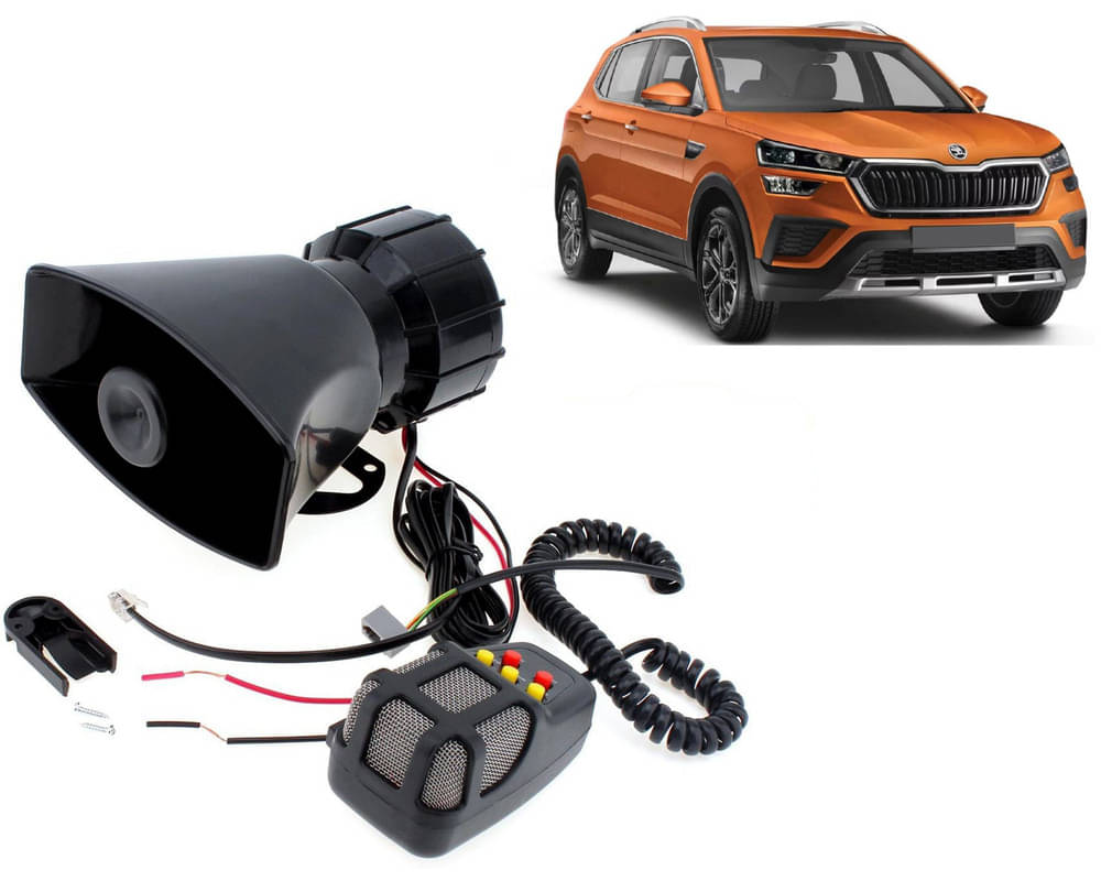 7 Tone Siren Horn Hooter with Mic For All Cars, Trucks, Mini Trucks, Vans, Bikes-Loud Siren With 7 Different Great Sounds For Kushaq     			7 Tone Siren Horn Hooter with Mic For All Cars, Trucks, Mini Trucks, Vans, Bikes-Loud Siren With 7 Different Great Sounds For Kushaq