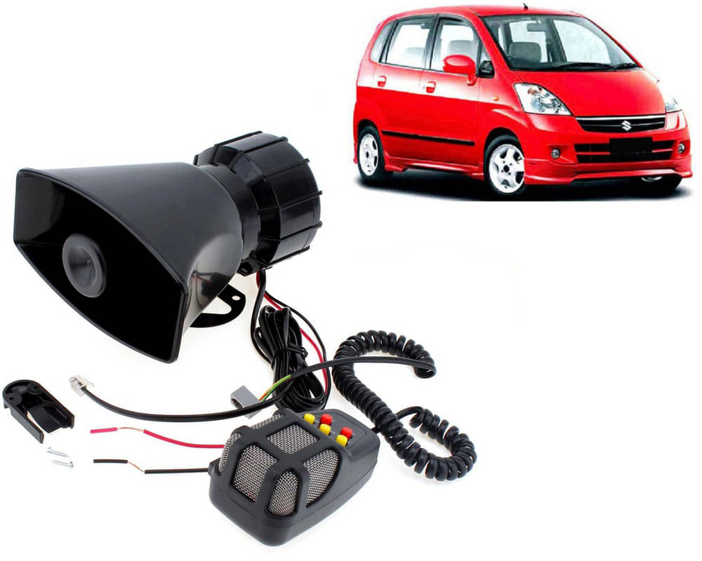 7 Tone Siren Horn Hooter with Mic For All Cars, Trucks, Mini Trucks, Vans, Bikes-Loud Siren With 7 Different Great Sounds For Zen Estilo Type 1     			7 Tone Siren Horn Hooter with Mic For All Cars, Trucks, Mini Trucks, Vans, Bikes-Loud Siren With 7 Different Great Sounds For Zen Estilo Type 1