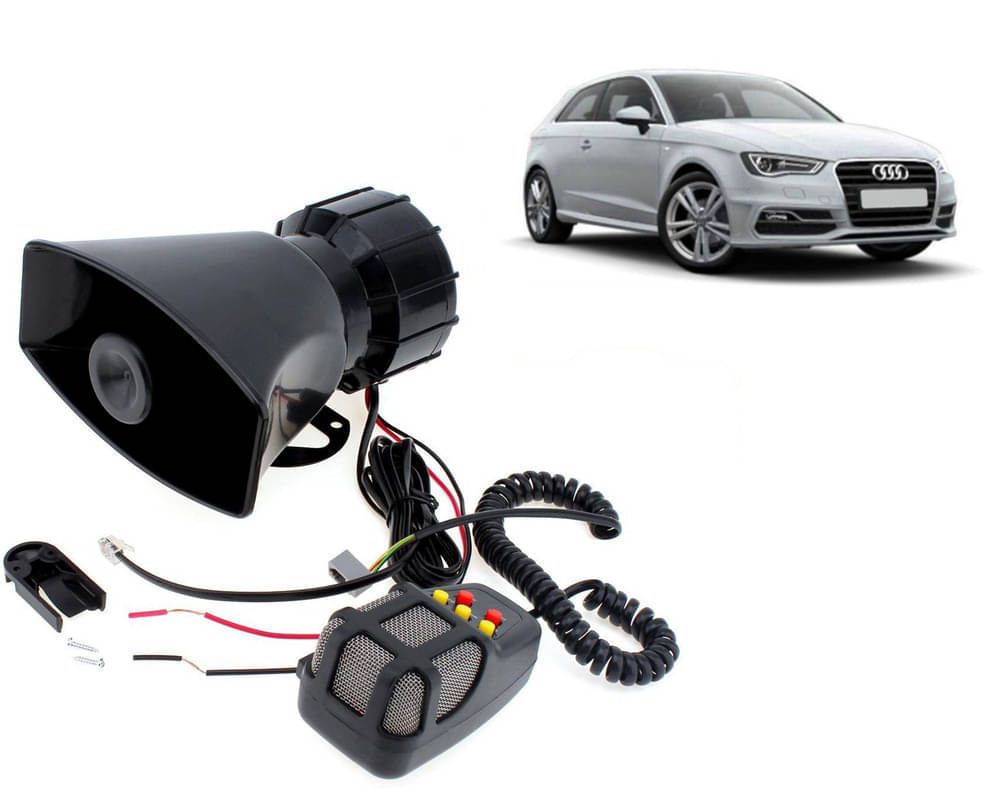     			7 Tone Siren Horn Hooter with Mic For All Cars, Trucks, Mini Trucks, Vans, Bikes-Loud Siren With 7 Different Great Sounds For E250