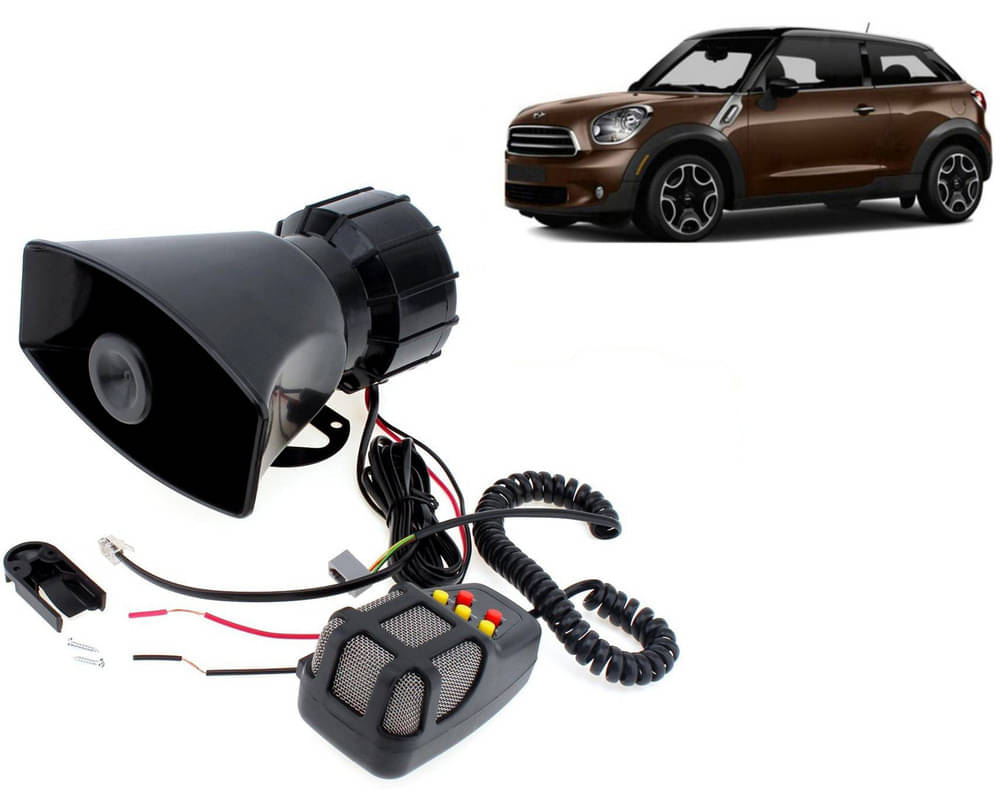     			7 Tone Siren Horn Hooter with Mic For All Cars, Trucks, Mini Trucks, Vans, Bikes-Loud Siren With 7 Different Great Sounds For Paceman
