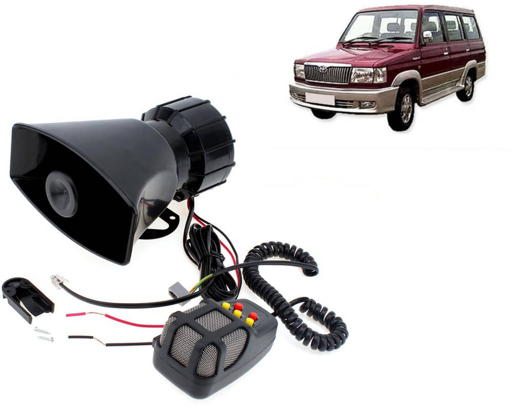 7 Tone Siren Horn Hooter with Mic For All Cars, Trucks, Mini Trucks, Vans, Bikes-Loud Siren With 7 Different Great Sounds For Qualis     			7 Tone Siren Horn Hooter with Mic For All Cars, Trucks, Mini Trucks, Vans, Bikes-Loud Siren With 7 Different Great Sounds For Qualis