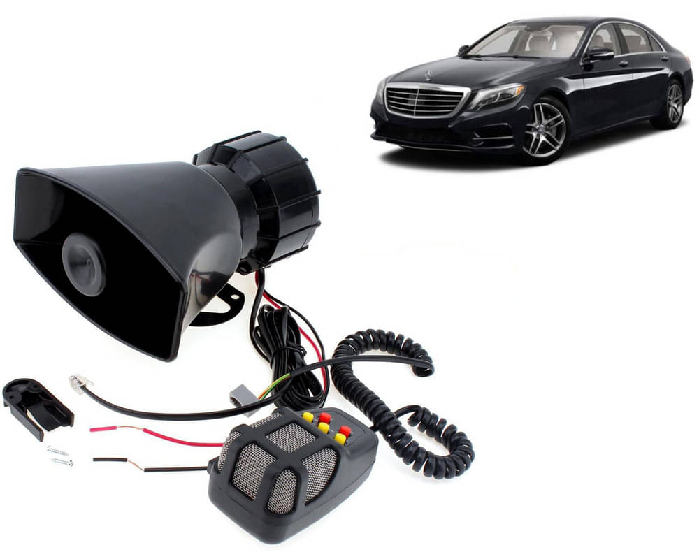 7 Tone Siren Horn Hooter with Mic For All Cars, Trucks, Mini Trucks, Vans, Bikes-Loud Siren With 7 Different Great Sounds For S500 7 Tone Siren Horn Hooter with Mic For All Cars, Trucks, Mini Trucks, Vans, Bikes-Loud Siren With 7 Different Great Sounds For S500