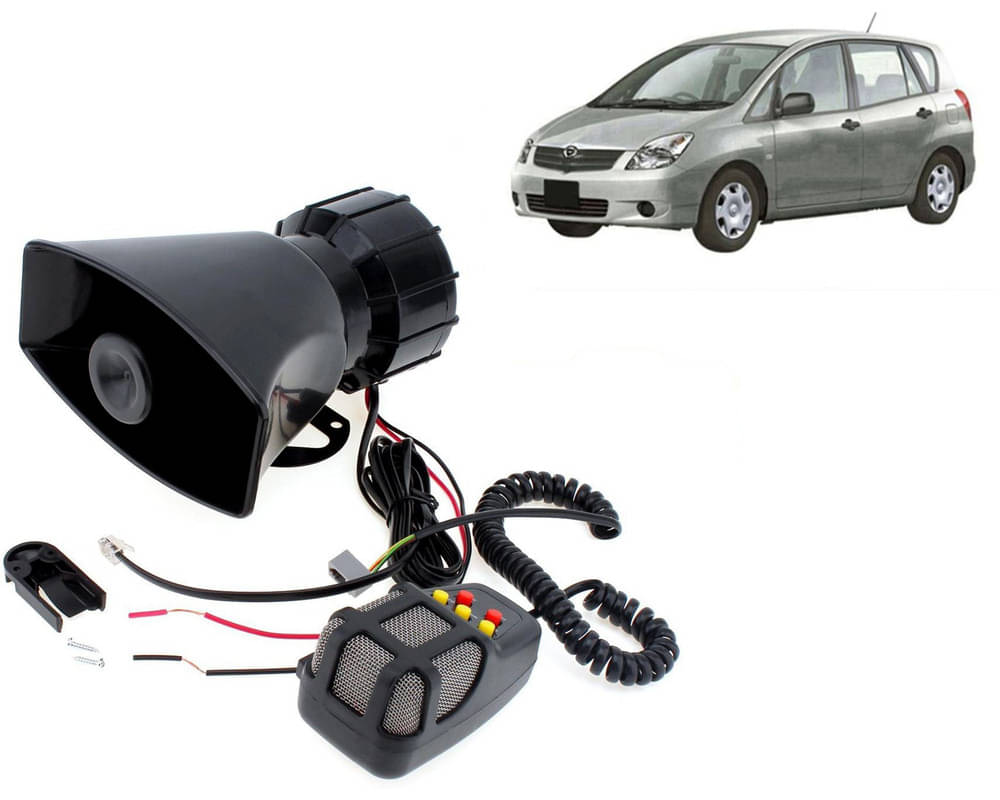     			7 Tone Siren Horn Hooter with Mic For All Cars, Trucks, Mini Trucks, Vans, Bikes-Loud Siren With 7 Different Great Sounds For Spacio