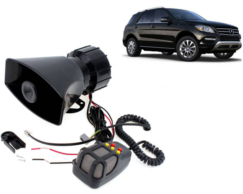     			7 Tone Siren Horn Hooter with Mic For All Cars, Trucks, Mini Trucks, Vans, Bikes-Loud Siren With 7 Different Great Sounds For Benz ML250