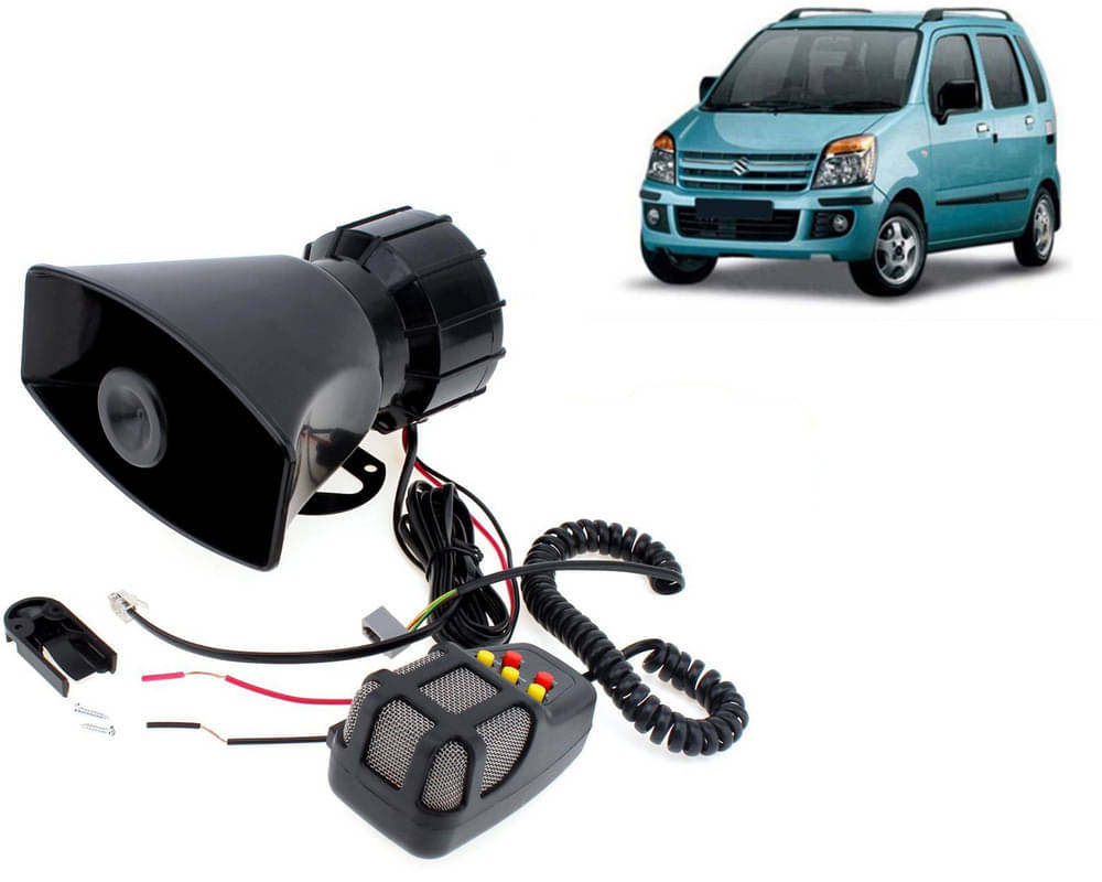 7 Tone Siren Horn Hooter with Mic For All Cars, Trucks, Mini Trucks, Vans, Bikes-Loud Siren With 7 Different Great Sounds For WagonR 2006-2010 7 Tone Siren Horn Hooter with Mic For All Cars, Trucks, Mini Trucks, Vans, Bikes-Loud Siren With 7 Different Great Sounds For WagonR 2006-2010