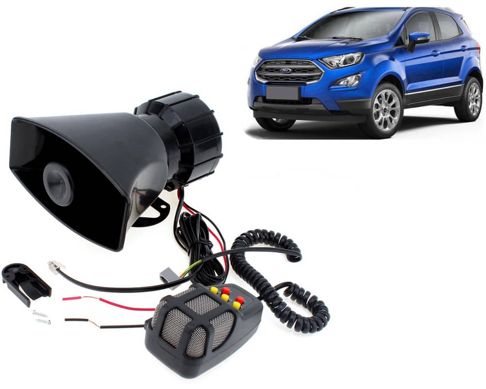     			7 Tone Siren Horn Hooter with Mic For All Cars, Trucks, Mini Trucks, Vans, Bikes-Loud Siren With 7 Different Great Sounds For Ecosport 2017