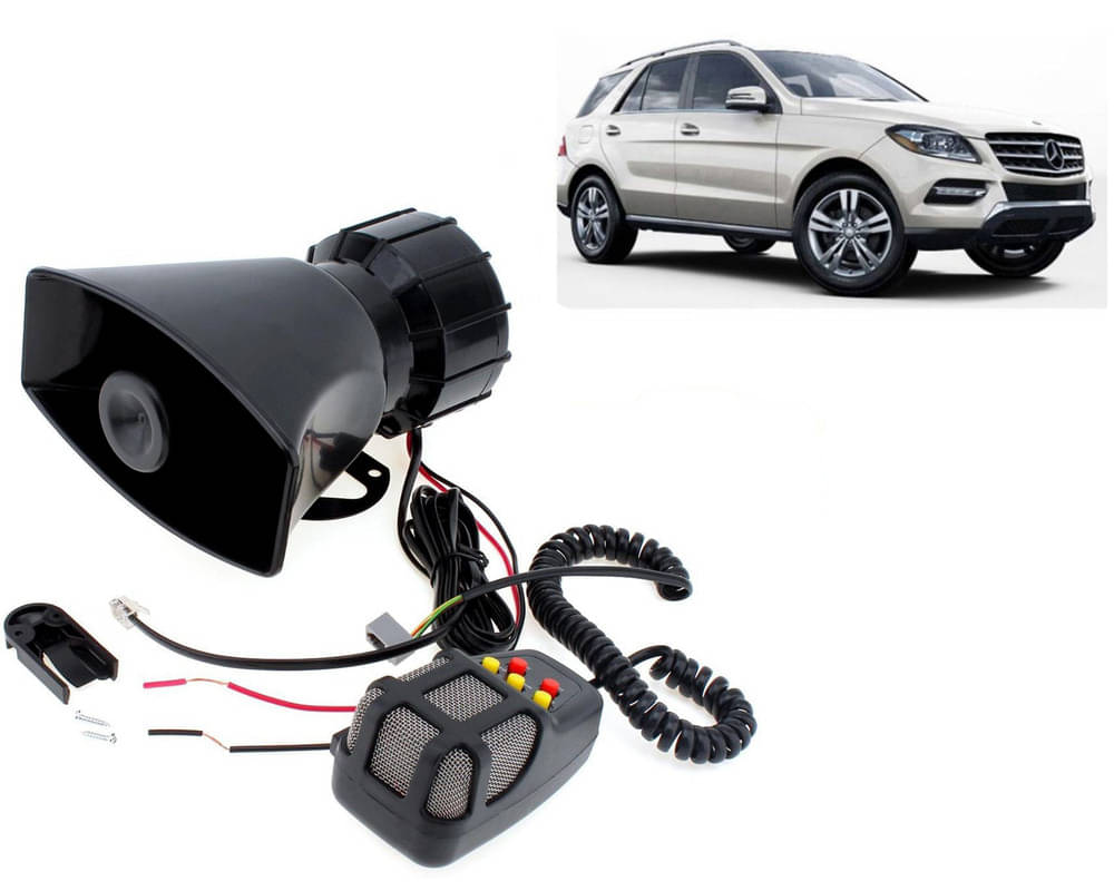 7 Tone Siren Horn Hooter with Mic For All Cars, Trucks, Mini Trucks, Vans, Bikes-Loud Siren With 7 Different Great Sounds For Benz ML 7 Tone Siren Horn Hooter with Mic For All Cars, Trucks, Mini Trucks, Vans, Bikes-Loud Siren With 7 Different Great Sounds For Benz ML
