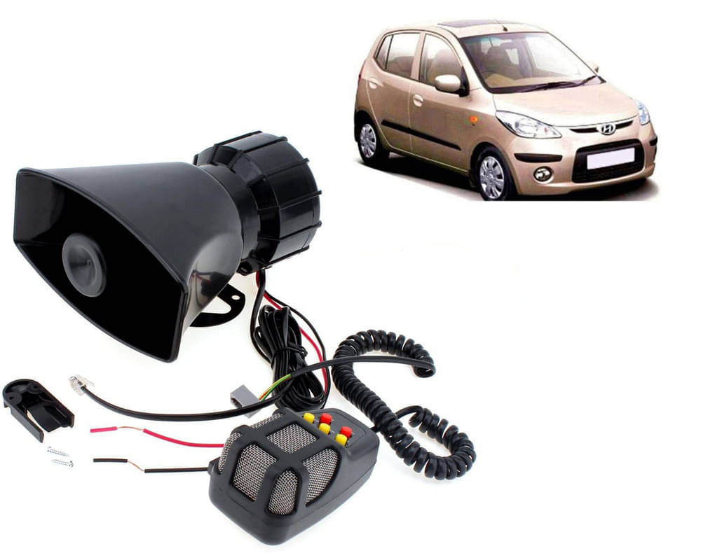 7 Tone Siren Horn Hooter with Mic For All Cars, Trucks, Mini Trucks, Vans, Bikes-Loud Siren With 7 Different Great Sounds For I10 Type-1 7 Tone Siren Horn Hooter with Mic For All Cars, Trucks, Mini Trucks, Vans, Bikes-Loud Siren With 7 Different Great Sounds For I10 Type-1