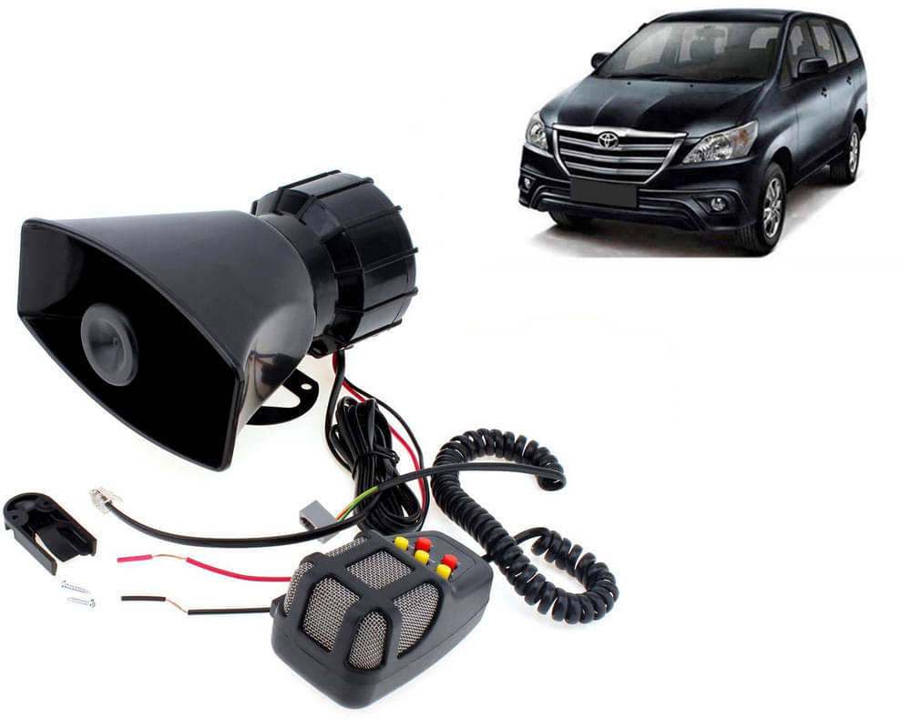 7 Tone Siren Horn Hooter with Mic For All Cars, Trucks, Mini Trucks, Vans, Bikes-Loud Siren With 7 Different Great Sounds For Innova 2013-2015     			7 Tone Siren Horn Hooter with Mic For All Cars, Trucks, Mini Trucks, Vans, Bikes-Loud Siren With 7 Different Great Sounds For Innova 2013-2015