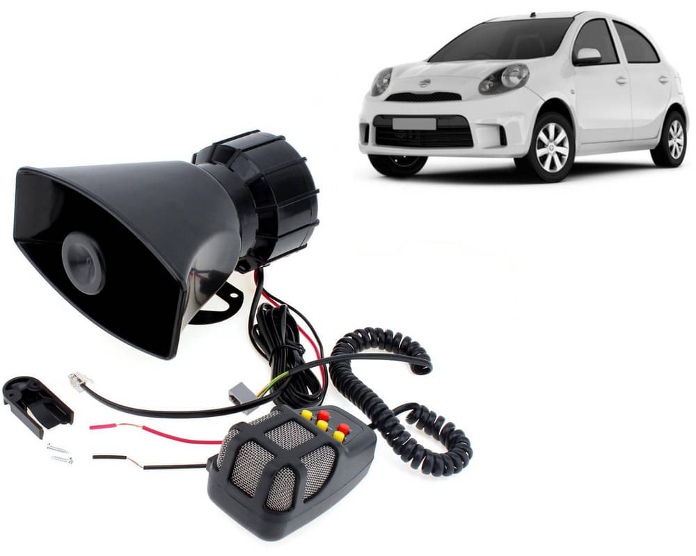 7 Tone Siren Horn Hooter with Mic For All Cars, Trucks, Mini Trucks, Vans, Bikes-Loud Siren With 7 Different Great Sounds For Micra Active 7 Tone Siren Horn Hooter with Mic For All Cars, Trucks, Mini Trucks, Vans, Bikes-Loud Siren With 7 Different Great Sounds For Micra Active