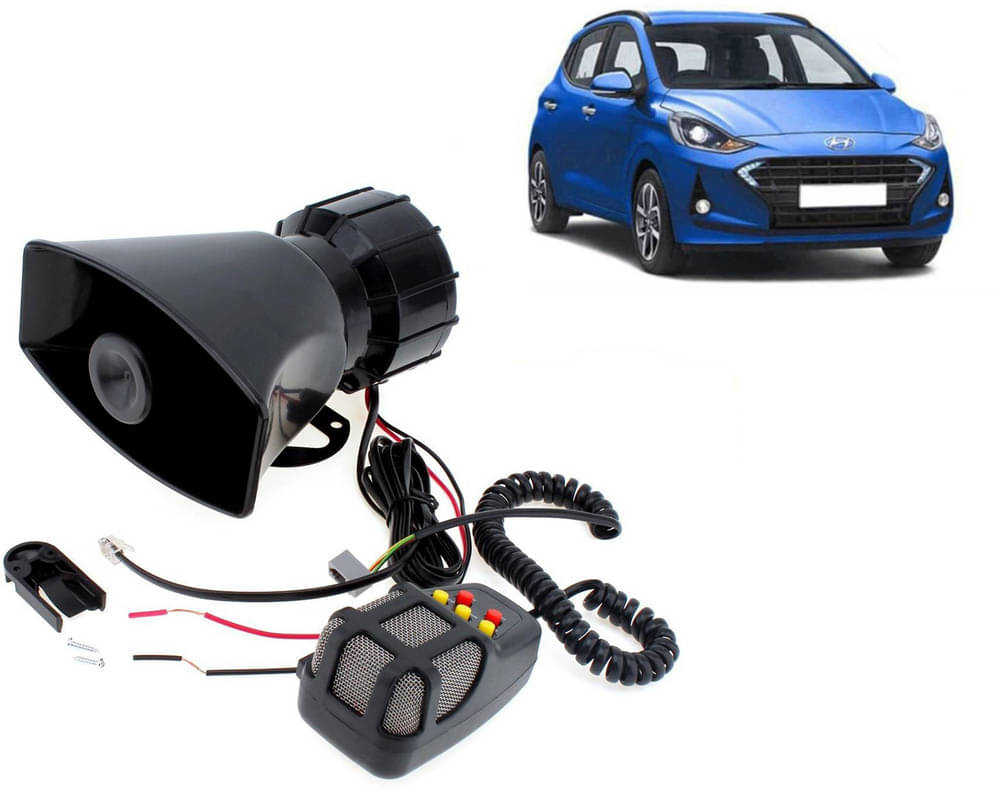 7 Tone Siren Horn Hooter with Mic For All Cars, Trucks, Mini Trucks, Vans, Bikes-Loud Siren With 7 Different Great Sounds For I10 Grand Nios 7 Tone Siren Horn Hooter with Mic For All Cars, Trucks, Mini Trucks, Vans, Bikes-Loud Siren With 7 Different Great Sounds For I10 Grand Nios