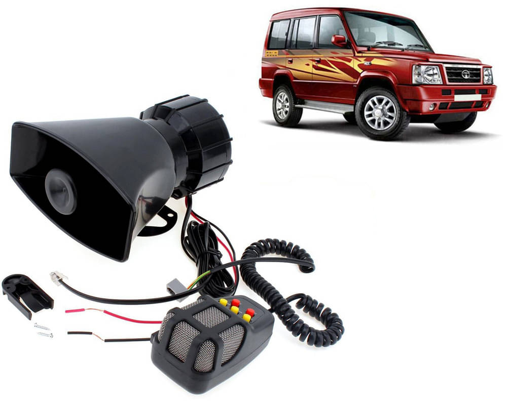 7 Tone Siren Horn Hooter with Mic For All Cars, Trucks, Mini Trucks, Vans, Bikes-Loud Siren With 7 Different Great Sounds For Sumo     			7 Tone Siren Horn Hooter with Mic For All Cars, Trucks, Mini Trucks, Vans, Bikes-Loud Siren With 7 Different Great Sounds For Sumo
